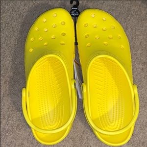 Size 9 Yellow Crocs